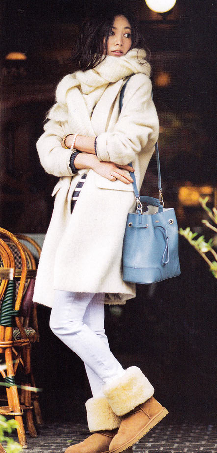 ムートンブーツ コーデ