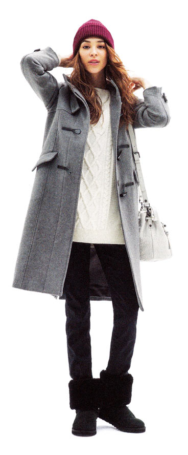 ムートンブーツ 大人コーデ