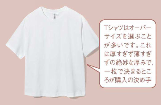 H&MコットンワイドTシャツ