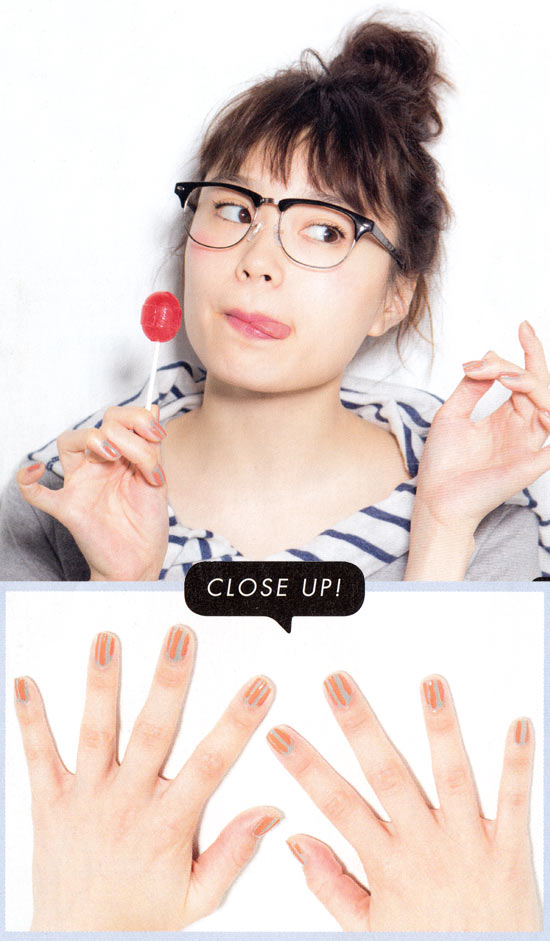 ストライプ セルフネイル