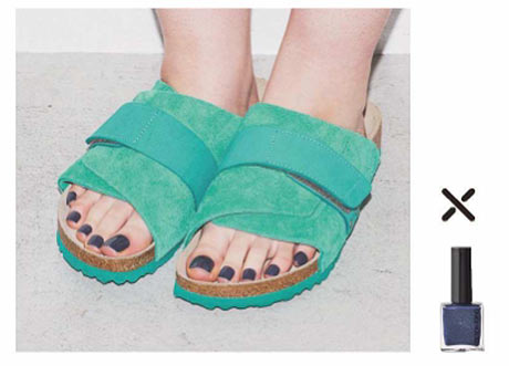 グリーンサンダル ペディキュア