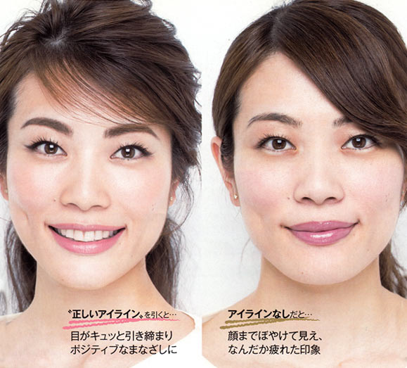 奥二重 アイラインの引き方